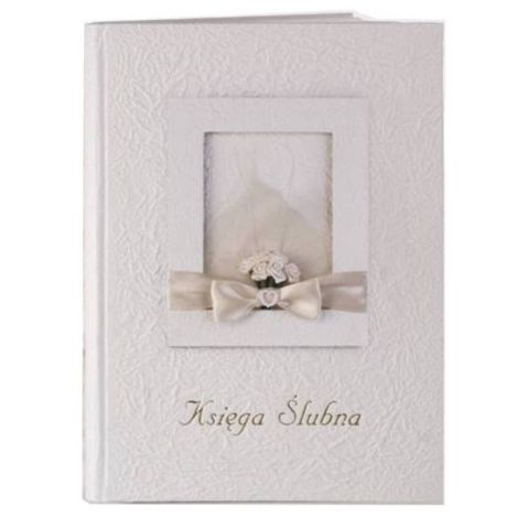 Księga Ślubna PartyDeco 21x30cm/32 Kremowa/Kwiaty